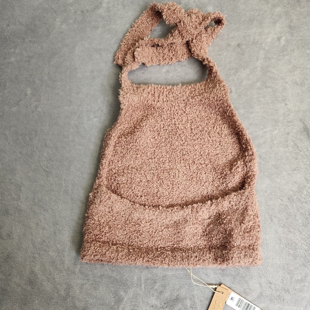New SKIMS Women's Cozy Knit Halter Bra Top Rose Clay S M Small Medium - Picture 5 of 8